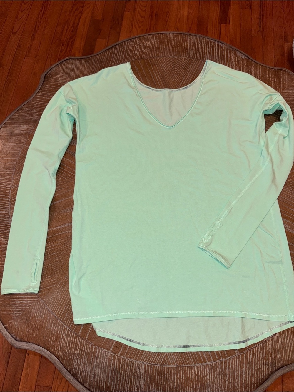 lululemon athletica Mint Green Long-Sleeve V-Neck Top